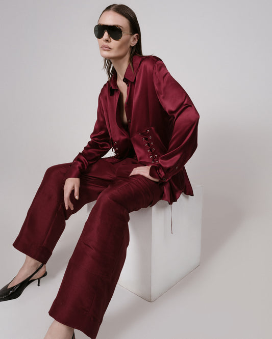 Long Sleeved Shirt with Lacing