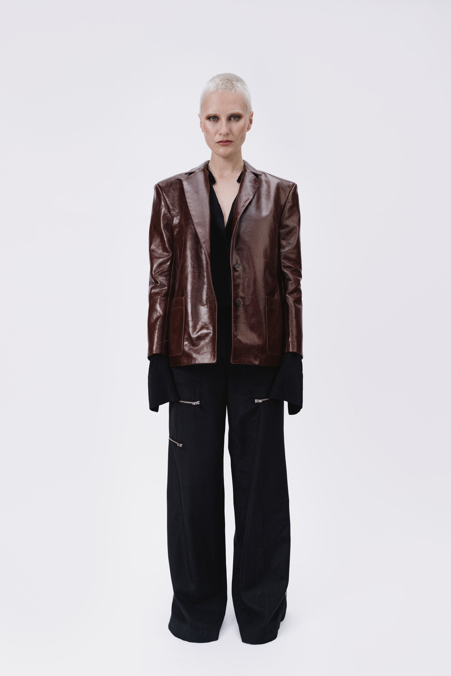 Oversized Leather Blazer