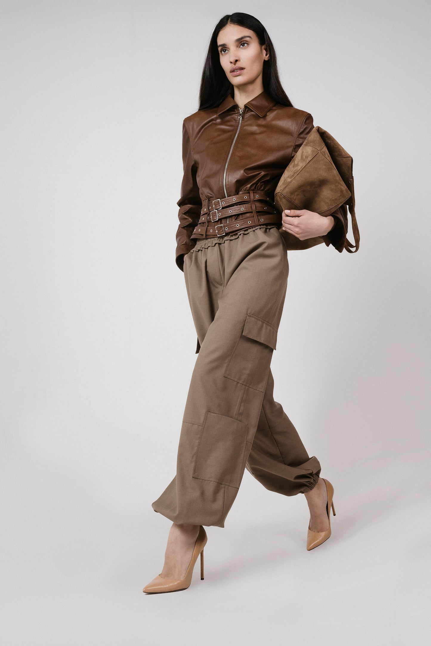 Large Fiona Tote in Suede