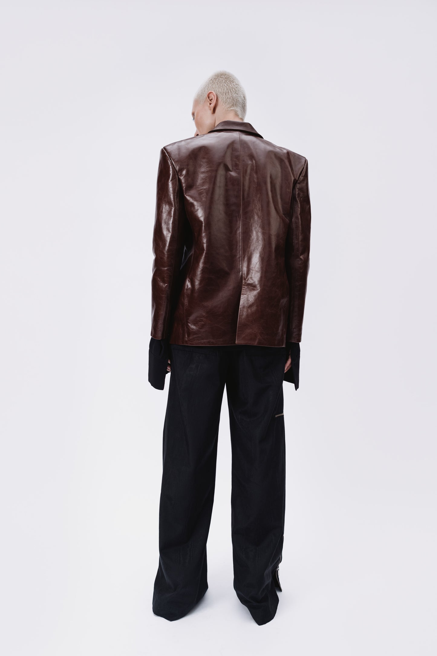Oversized Leather Blazer