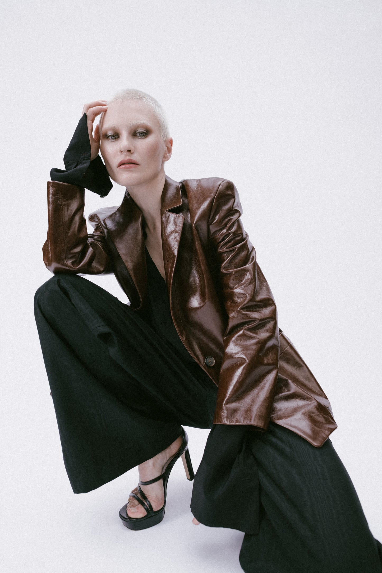 Oversized Leather Blazer