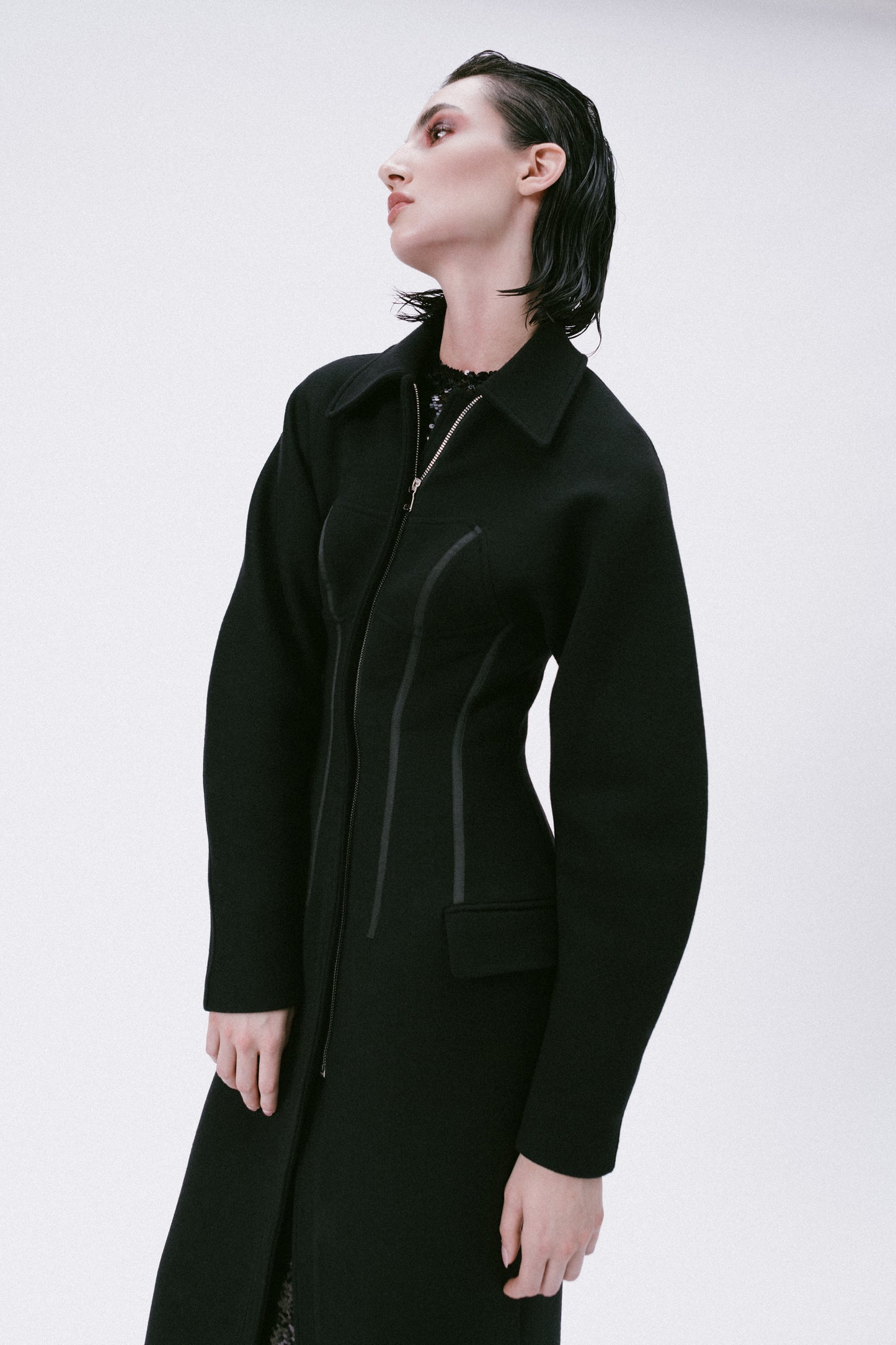 Trompe l'oeil Bustier Coat