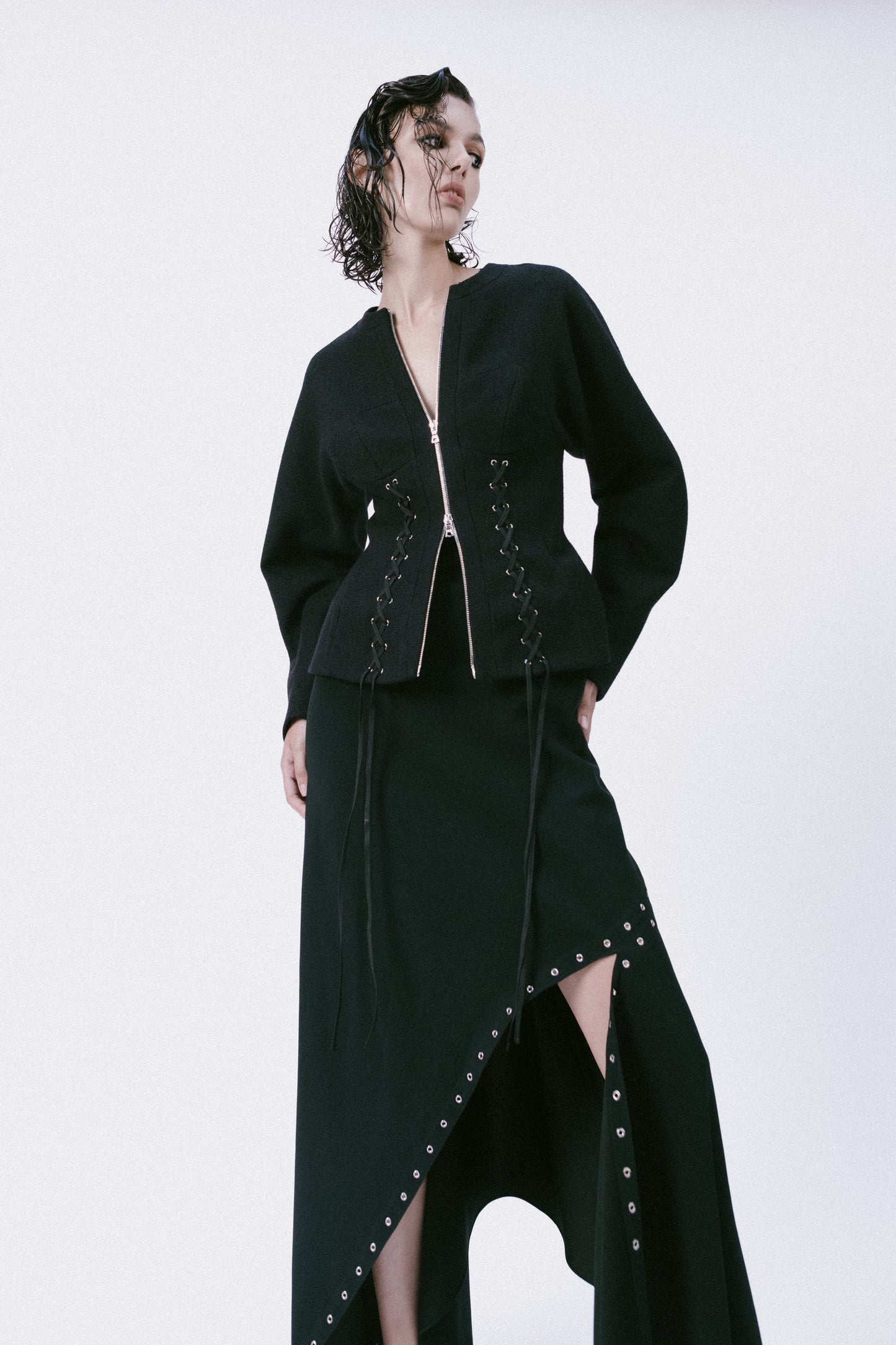 Slip Dress with Eyelet Details
