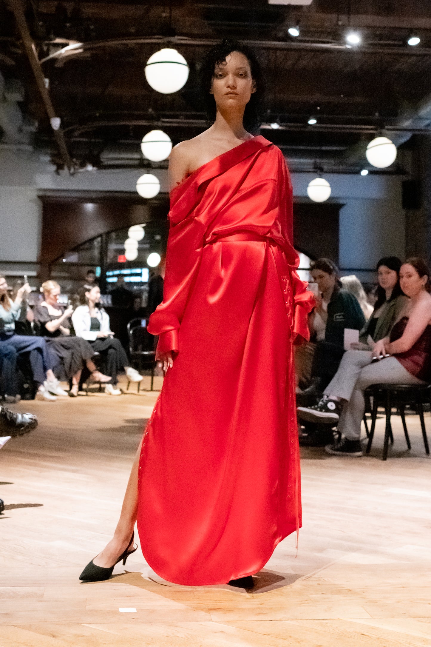 Backwards Silk Charmeuse Shirt Dress
