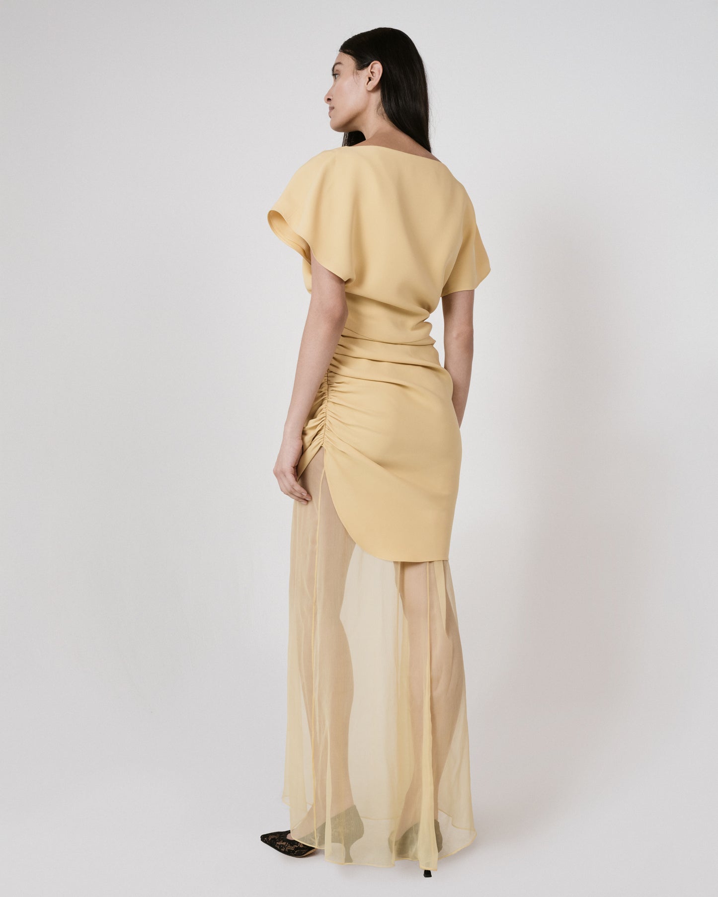 yellow dress back