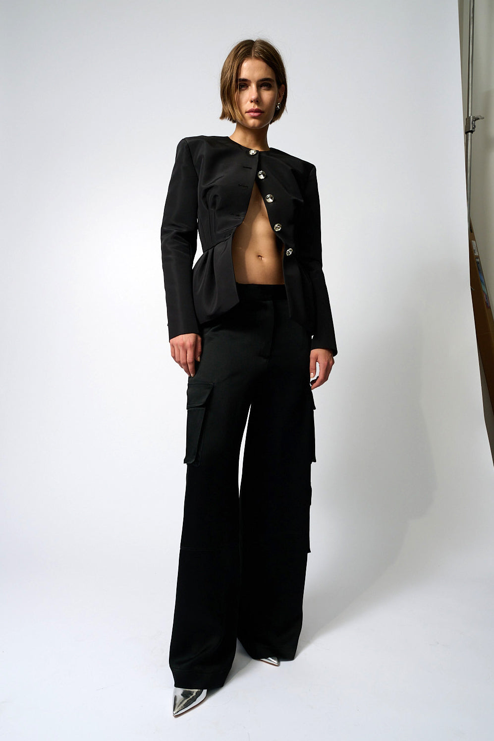 Cargo Pants in Satin Cady