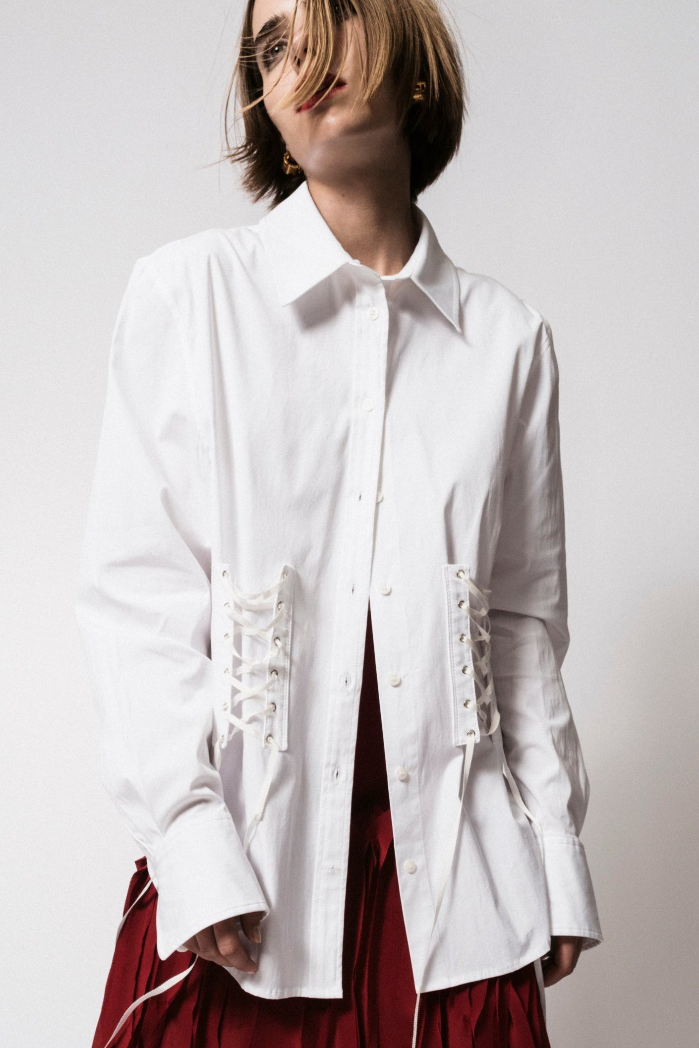 Long Sleeved Shirt with Lacing