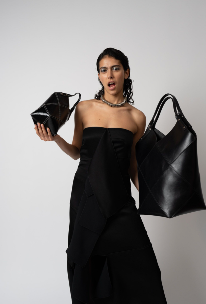 Mini Fiona Tote in Crinkle Patent