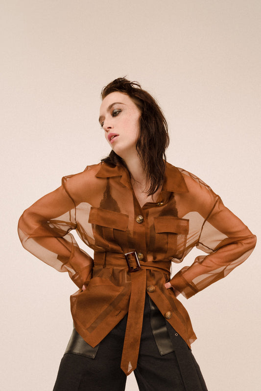 Carine Organza Safari Jacket