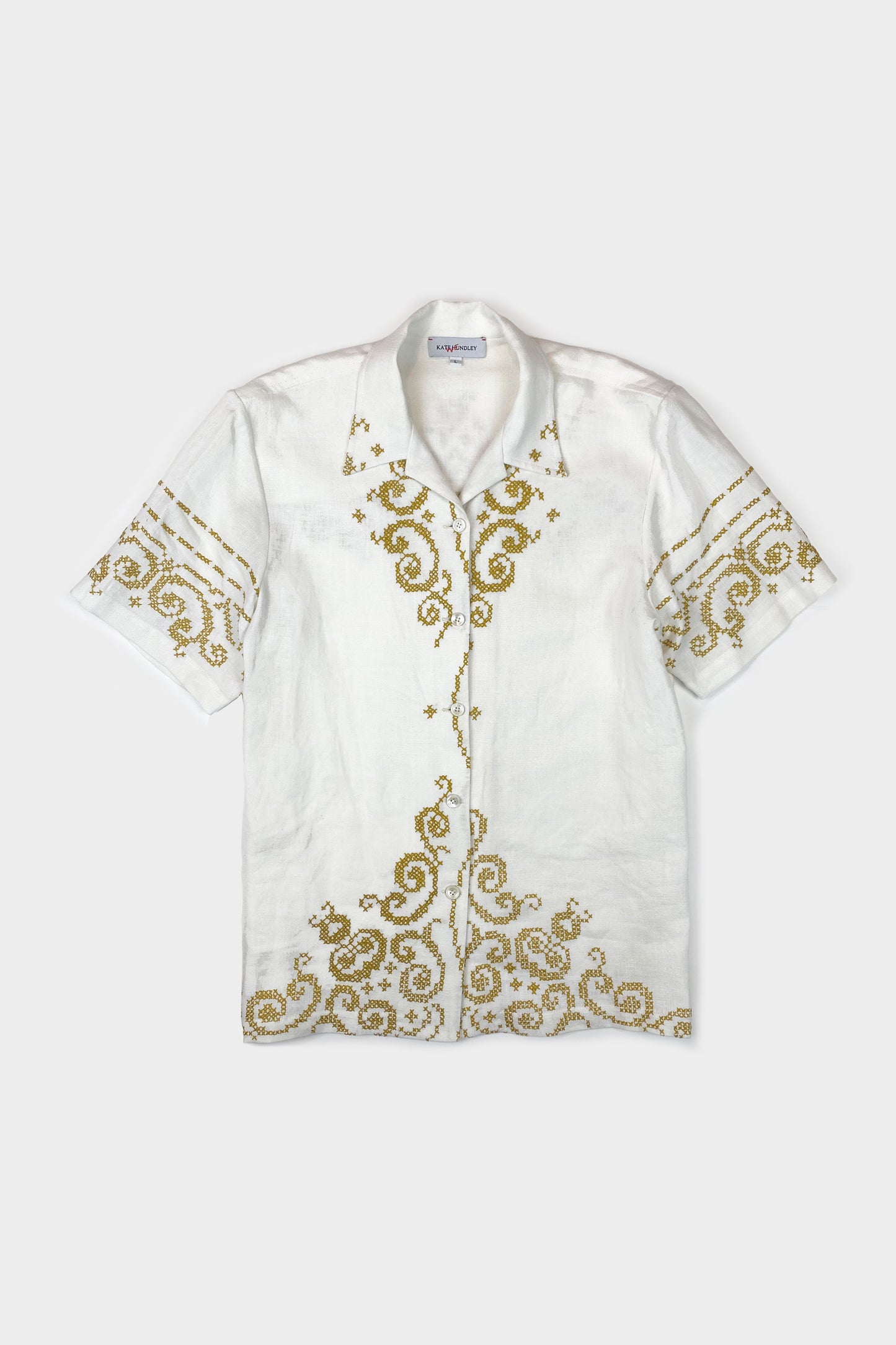 button down shirt with embroidery