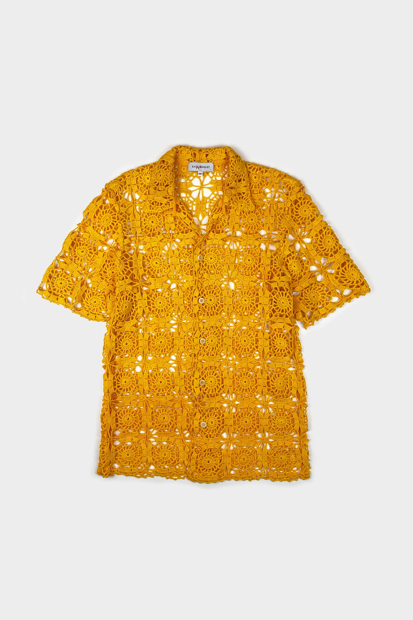 KHxWE2 Camp Shirt in Mango Crochet