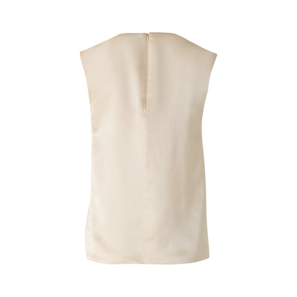 Lace Inset Silk Tank - Cream (Pre-order)