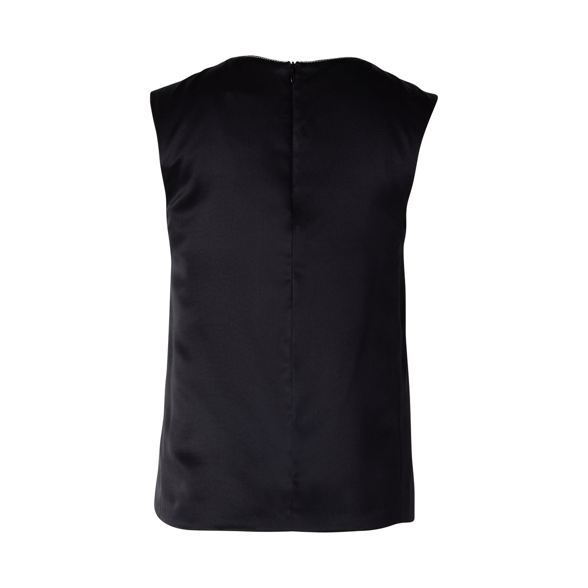 Lace Inset Silk Tank - Black (Pre-order)