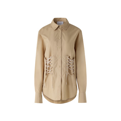 Long Sleeved Shirt with Lacing - Sand