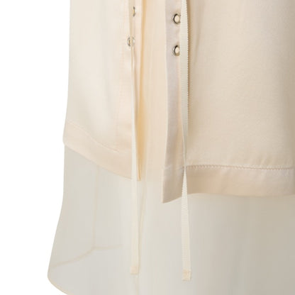 Overlay Lace-Up Skirt - Cream (Pre-order)