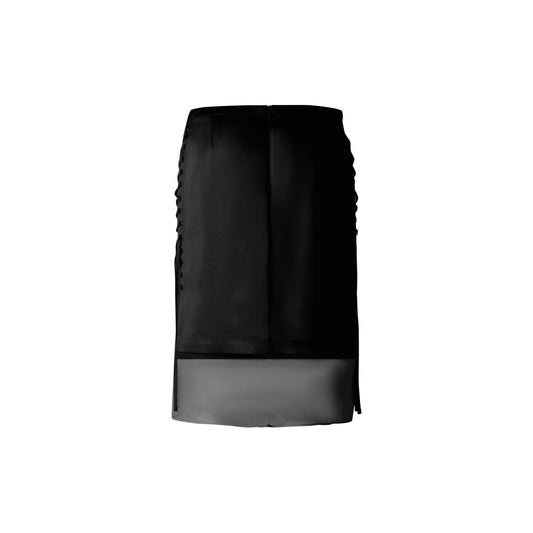 Overlay Lace-Up Skirt - Black (Pre-order)