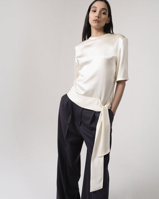 Sash T-Shirt - Cream (Pre-order)