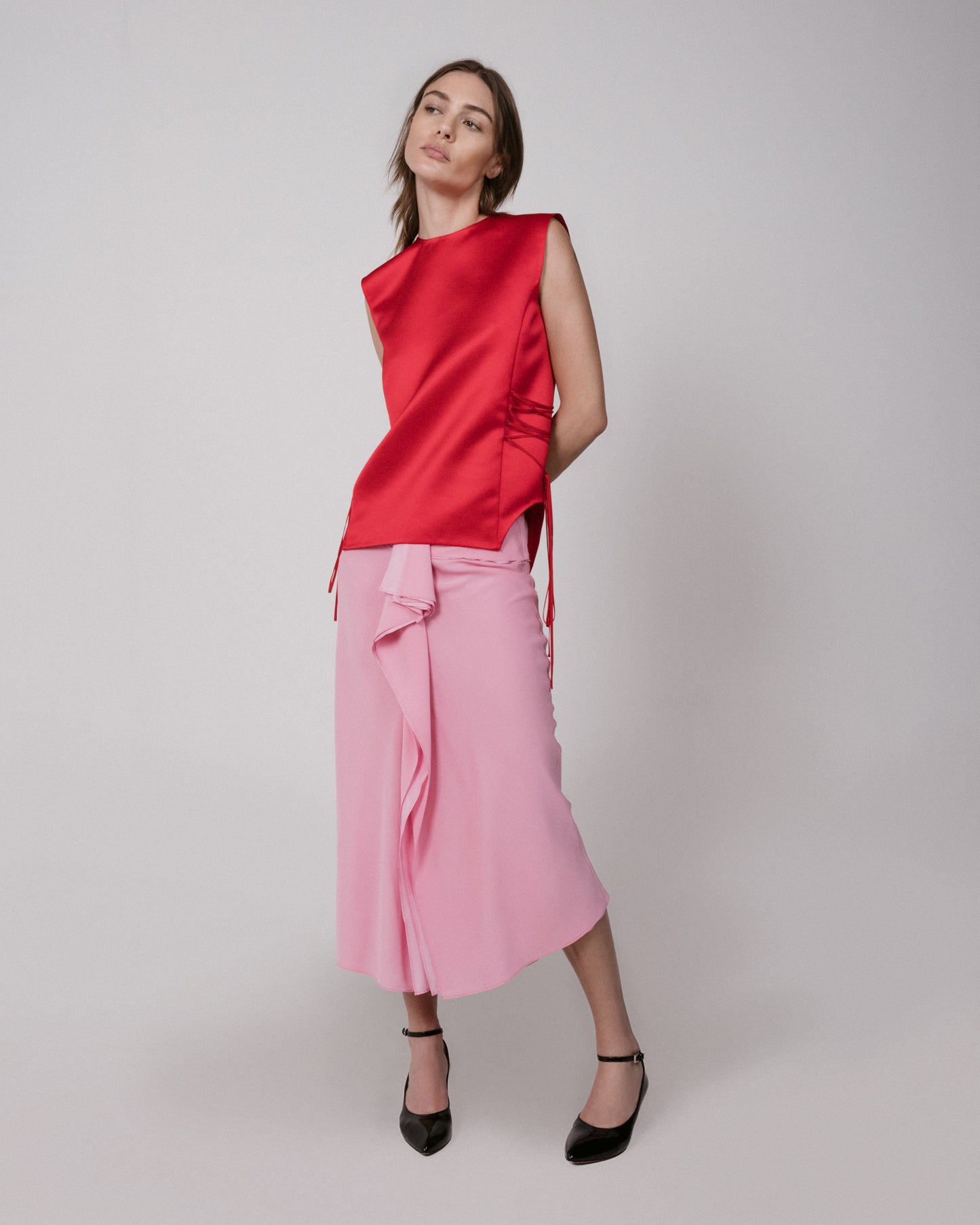 Silk Flutter Bias Skirt