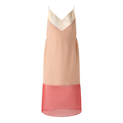 Lace Trim Slip Dress - Blush (Pre-order)