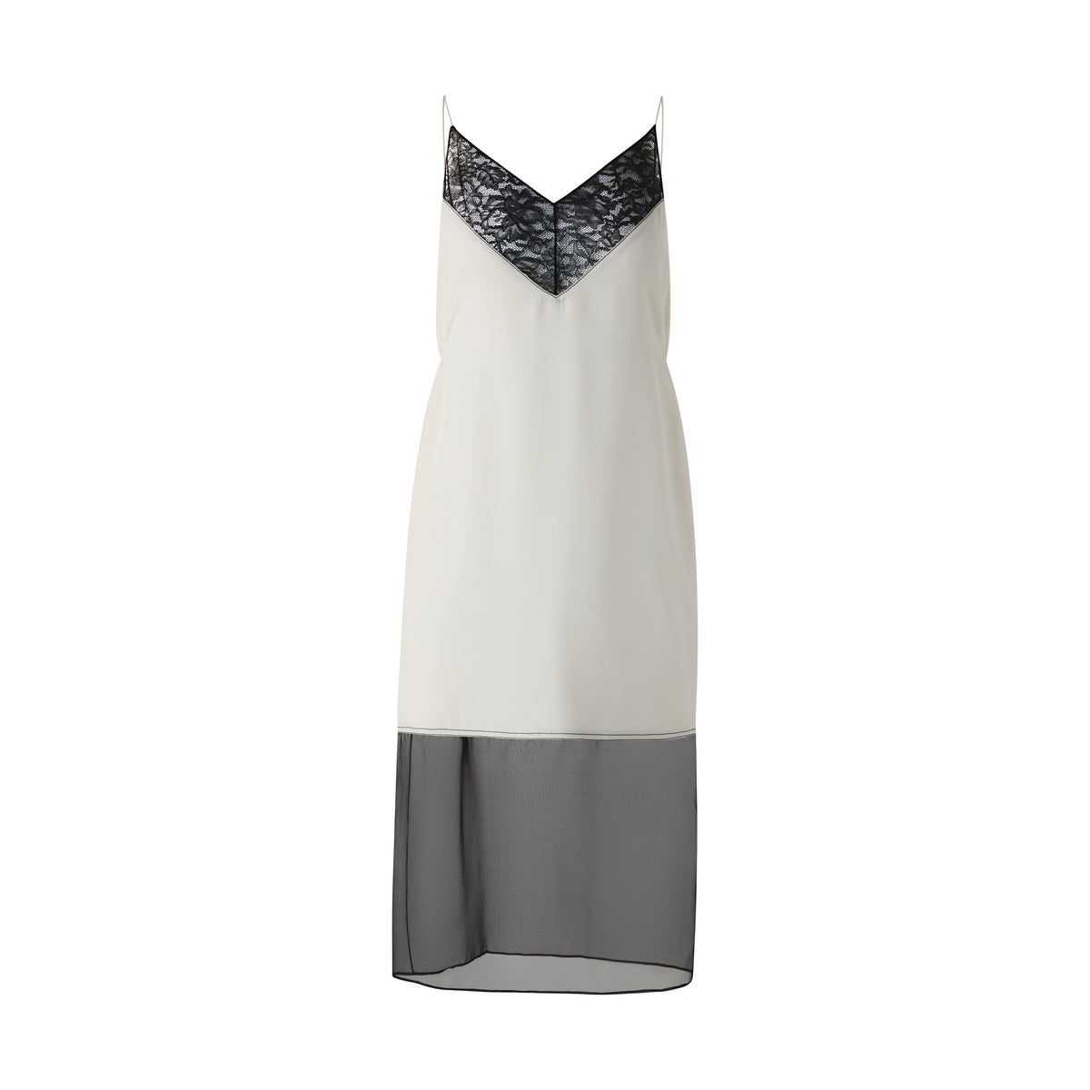Lace Trim Slip Dress - White (Pre-order)