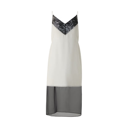 Lace Trim Slip Dress - White (Pre-order)