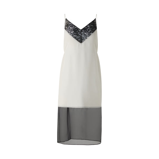 Lace Trim Slip Dress - White (Pre-order)