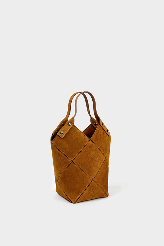 Mini Fiona Tote in Caramel Suede