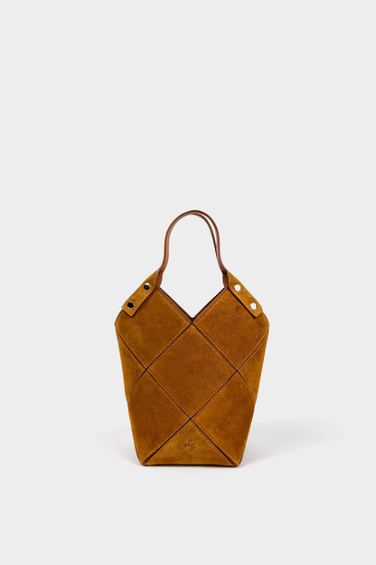 Mini Fiona Tote in Caramel Suede