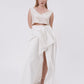 Draped Nylon Blend Wrap Skirt