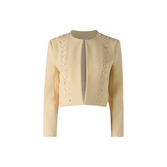 Collarless Lace-Up Jacket (Pre-order)