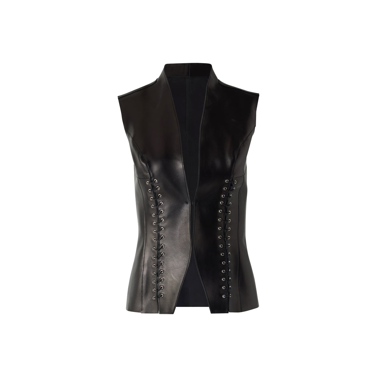 Lace-Up Leather Vest (Pre-order)