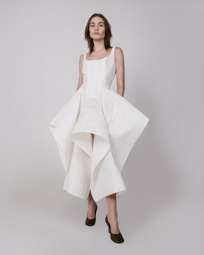 Crinkle Contour Panel Dress