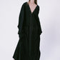 Crepe Caftan with Eyelets and Lacing