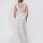 Draped Nylon Blend Wrap Skirt