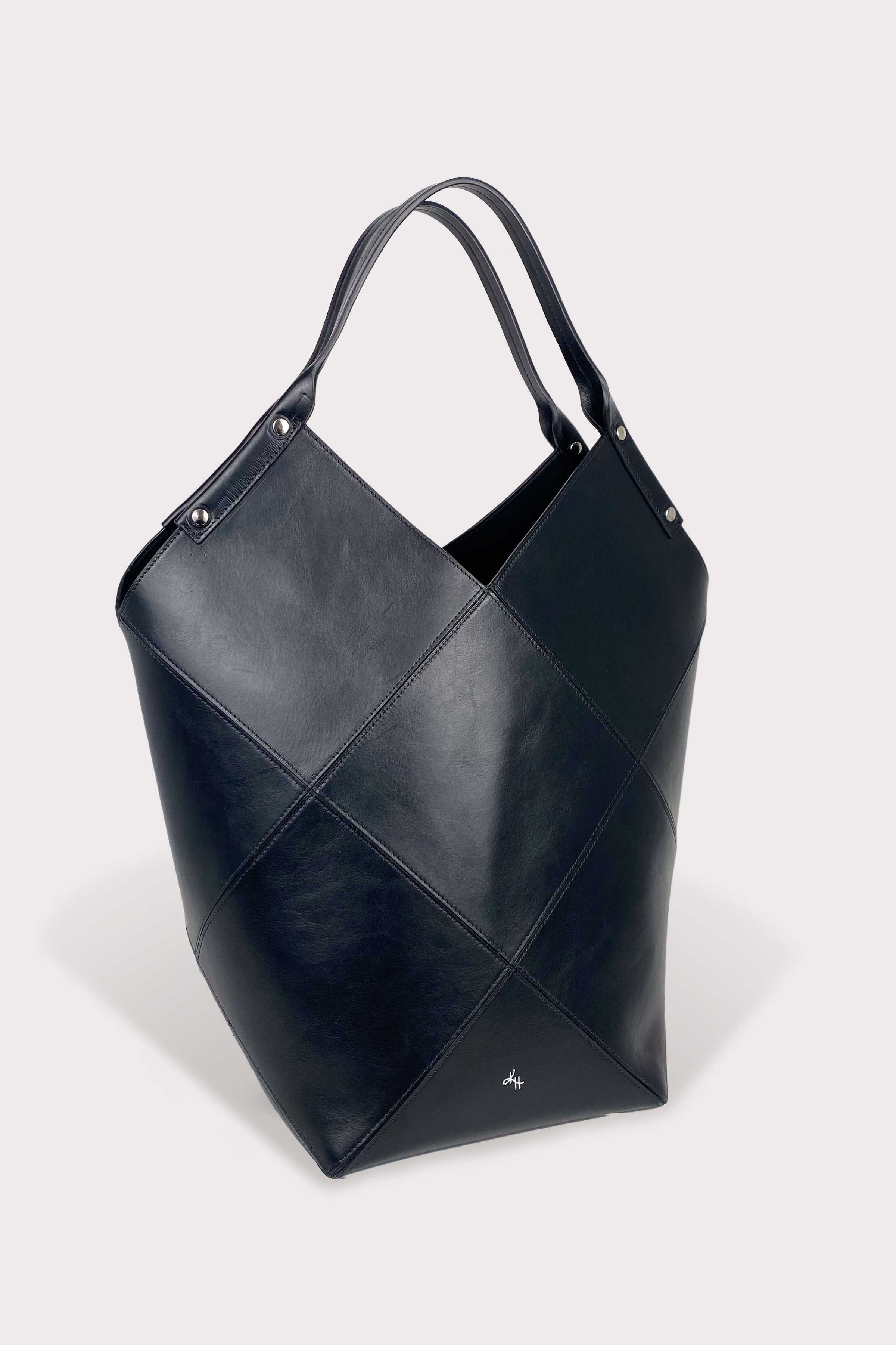 Large Fiona Tote in Shiny Calf KATE HUNDLEY