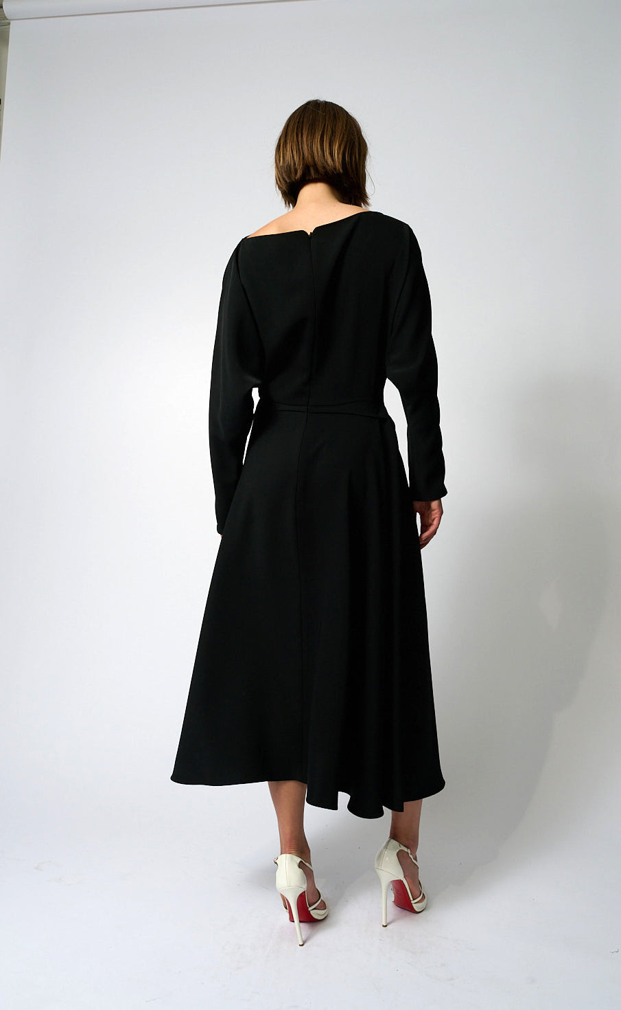 Peggy Draped Dolman Sleeve Dress