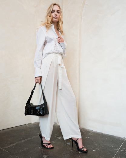 Tie Front Silk Pant (Pre-order)