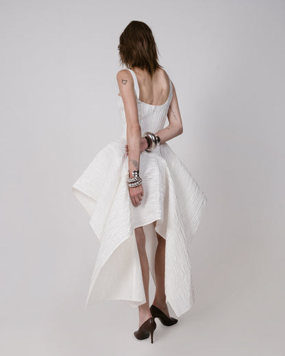 Crinkle Contour Panel Dress