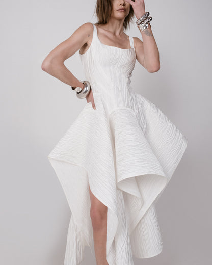 Crinkle Contour Panel Dress