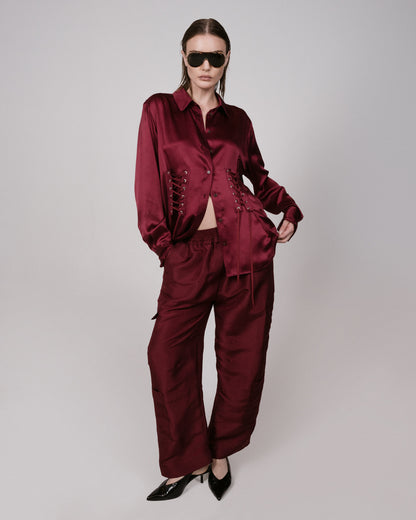 Long Sleeved Shirt with Lacing