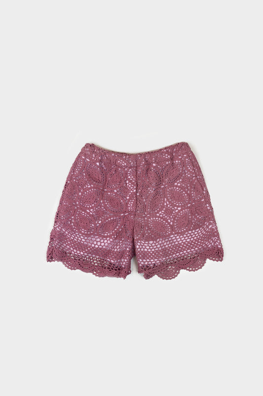 KHxWE2 Summer Shorts in Heather Crochet