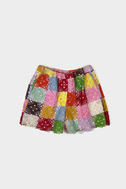 KHxWE2 Summer Shorts in Rainbow Crochet