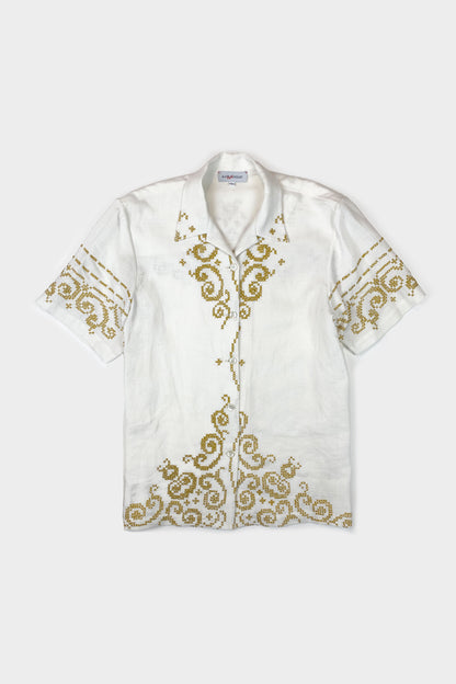 button down shirt with embroidery