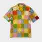 rainbow crochet button down shirt